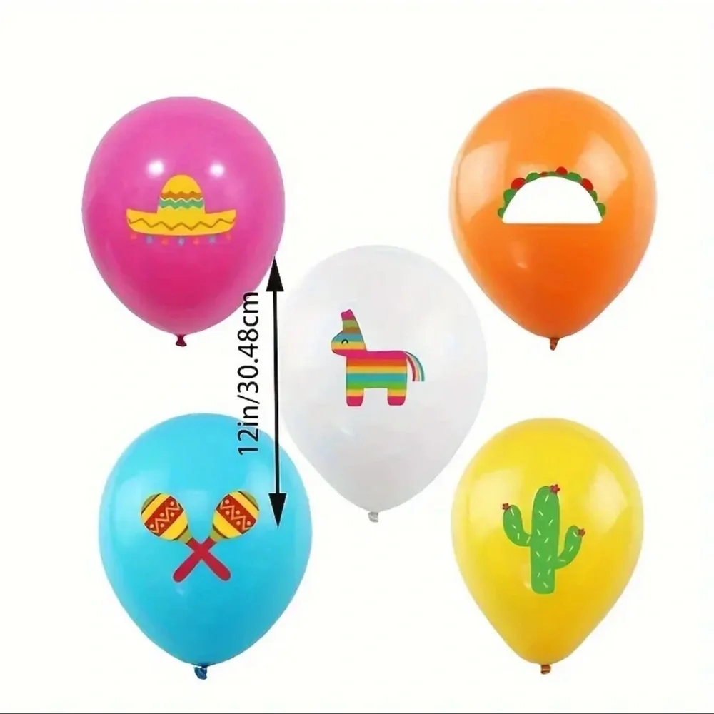 Balloon, NEW, 20 pcs., Fiesta Latex Balloons,Perfect Party Accessories 🎈🌵